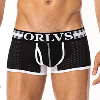 

Men's Sexy Soft Breathable Boxer Briefs Trunks Underwear Underpants Panties Cool Sexy Mesh Boxer Briefs Cotton Boxer Briefs Men
