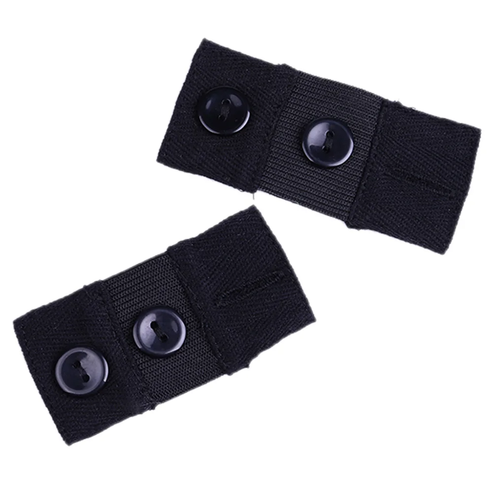 

2 Pcs Tight Accessories Elastic Band Unisex Trousers Waist Pants Garment Adjustable Button Belt Extender Stretchable Lengthening