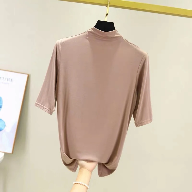 VRIGINER/Лидер продаж, футболка с круглым вырезом в стиле Харадзюку, новинка года, женская тонкая футболка, летние и осенние ретро-топы, 11 цветов - Цвет: Хаки