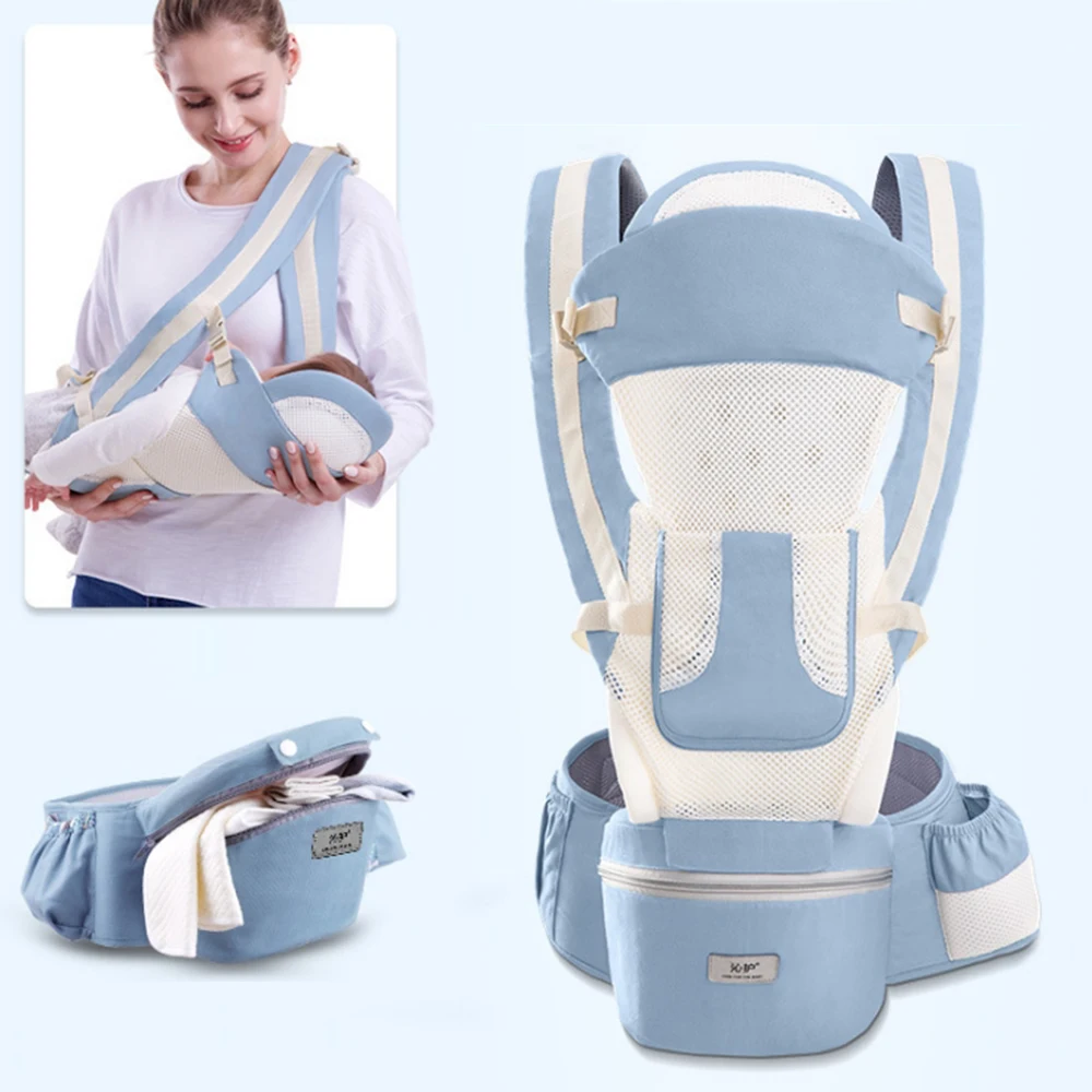 LOOYZKIT Infant Kangaroo Hipseat For Newborn Stools Baby Carrier Front Facing Baby Carrier Comfortable Sling Backpack Pouch Wrap