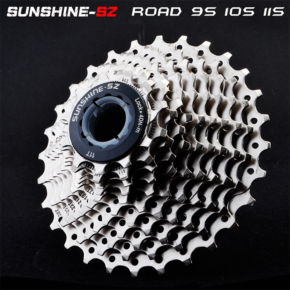 Sunshine-sz Бесплатная доставка Велосипедное schwungrad stahl Большие размеры 9 10 11 S 28Tsingle