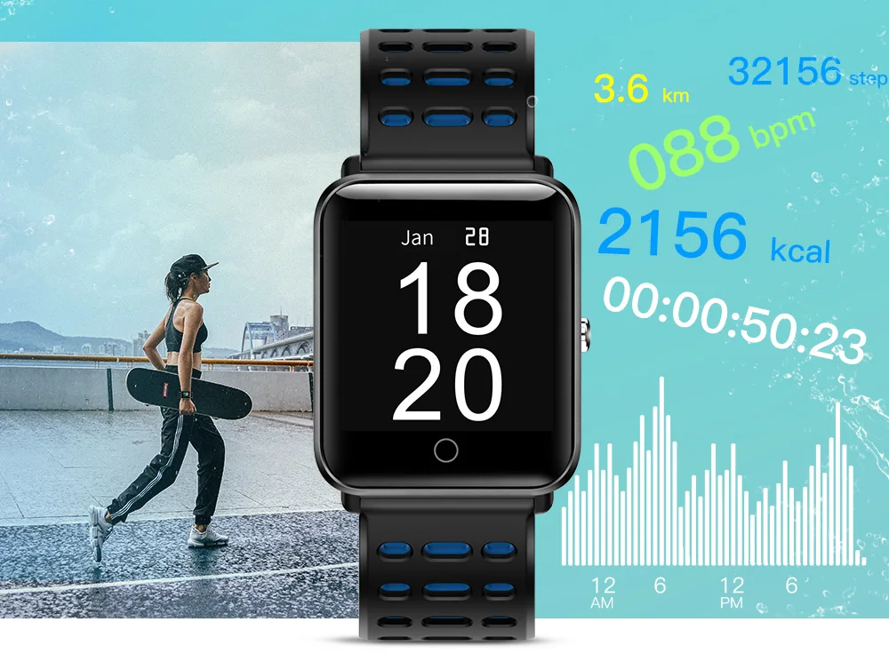 Smart Horloge Vrouwen Digitale horlogs Vrouwelijke Periode Herinnering HeartRate Waterdichte horlogs Colories Stap Schoonheid