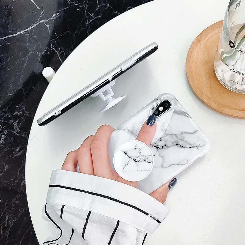 Для iPhone X XS XR XS MAX marble чехол для iPhone 7 8 6S 6 Plus Мягкий Силиконовый ТПУ с подставкой держатель для телефона задняя крышка бампера