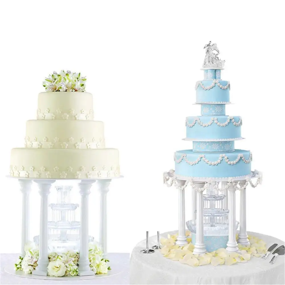 4pcs Lightweight Pillars Wedding Cake Stands Cake Decorating Tools Multi-layered Roman Column Support Stand Decor