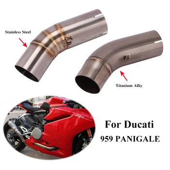

60.5mm Titanium Alloy Motorcycle Middle Link Piep Slip On For Ducati 959 Panigale Exhaust System Escape Modified Panigale 959