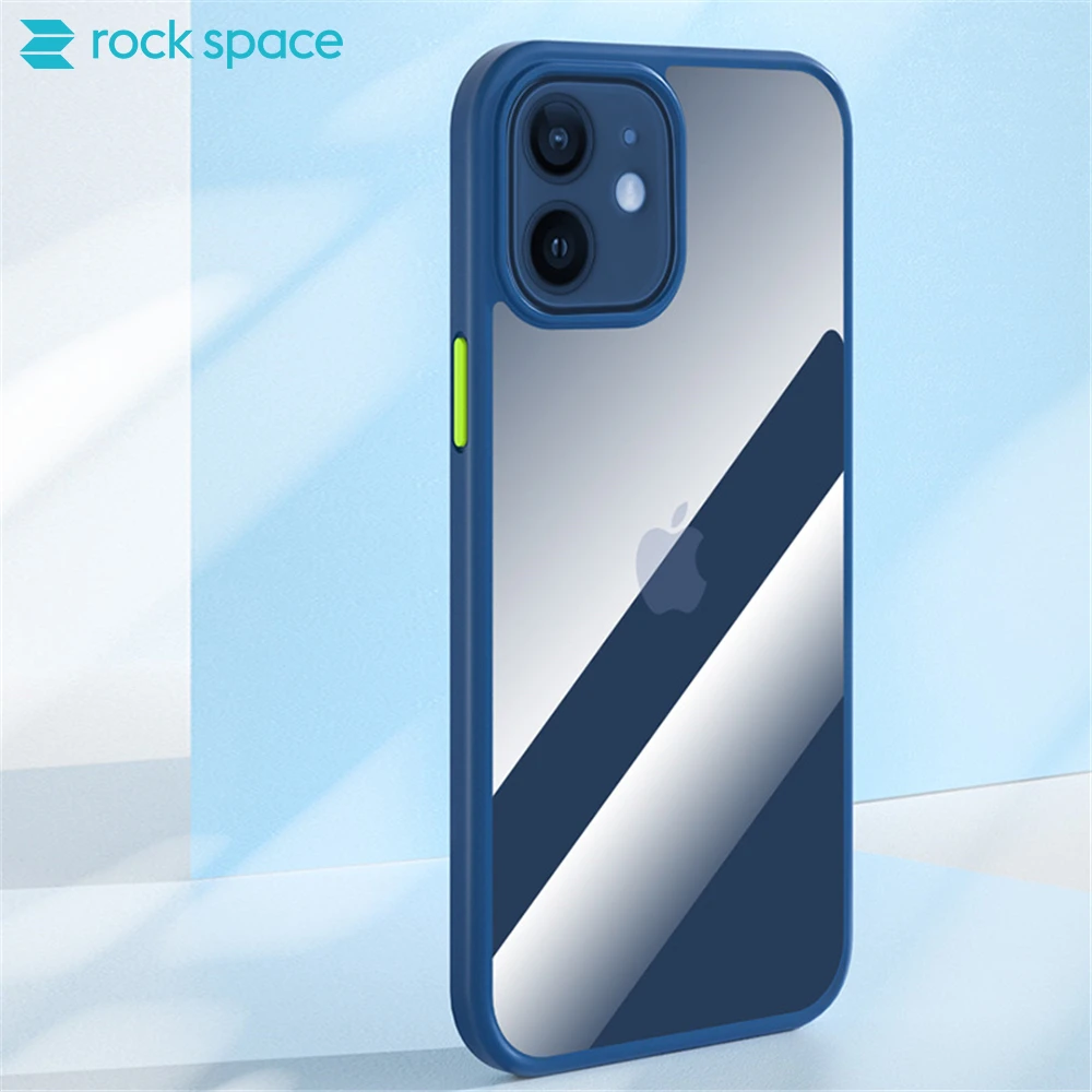otterbox commuter ROCKSPACE Transparent Bumper Case for iPhone 12 Pro Max Cover Ultra Hard Clear Back Panel Soft Bumper Case for iPhone 12 Mini otterbox cases