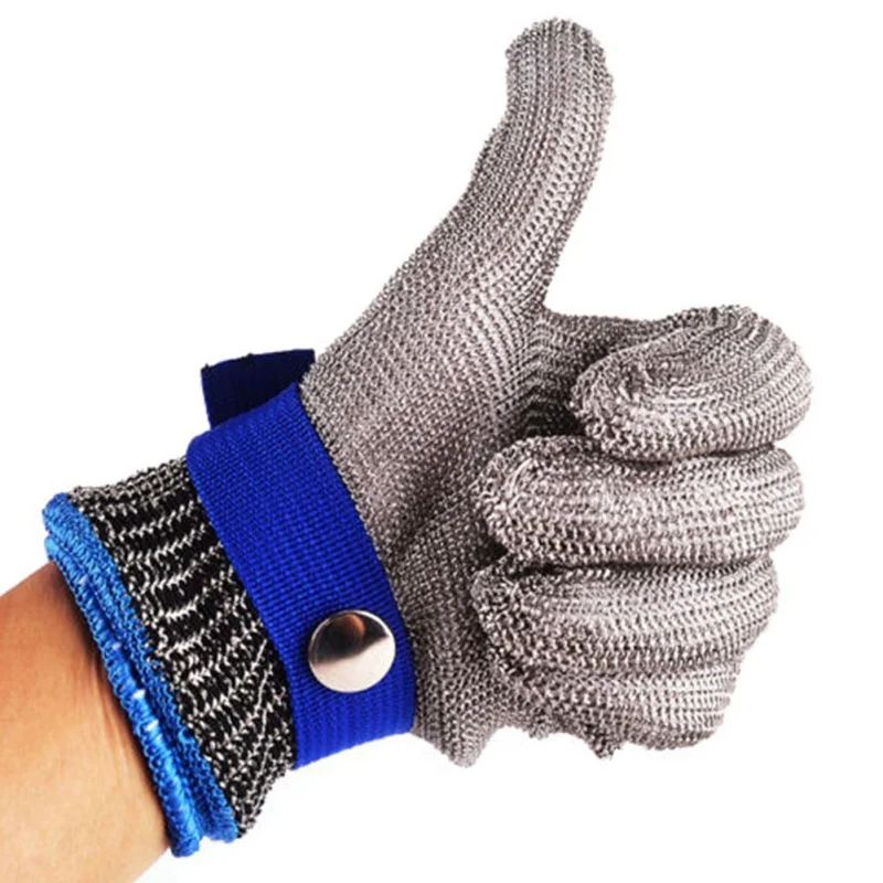 Уровень 5 анти-непрорезаемые перчатки 316 из нержавеющей стали высокопрочный полиэтилен с высокой пленкой защита от рук - Цвет: AS THE PICTURE