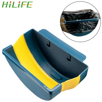 

HILIFE Kitchen Cabinet Door Hanging Trash Can Folding Waste Bin Car Bathroom Garbage Storage Trashcan Wall Mounted