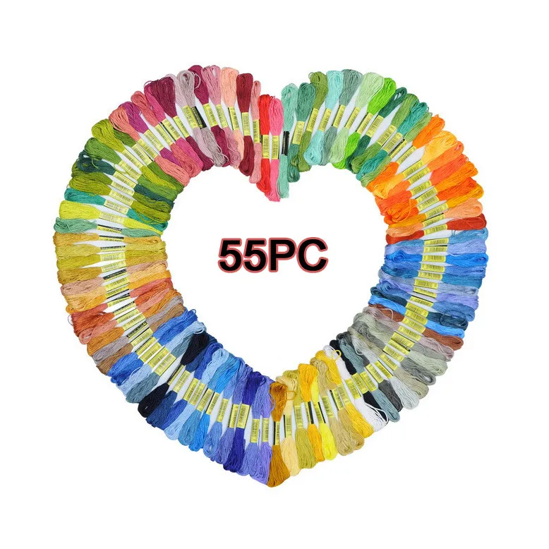 Multi-Colors 105pcs Cross Stitch Floss Rainbow Color Embroidery Threads Sewing For DIY Tool ED | Дом и сад