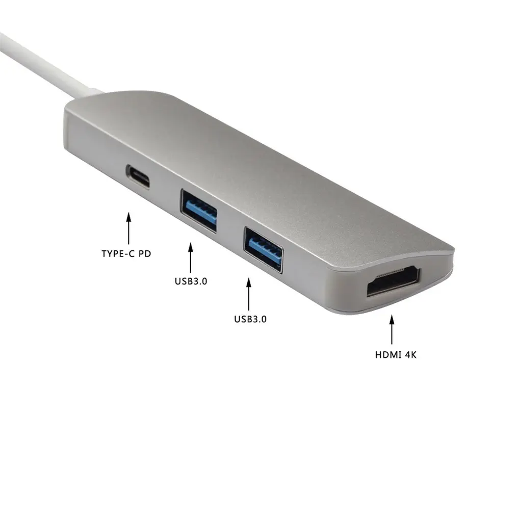 Конвертер адаптер Usb 4 в 1 концентратор Usb 3,0 Hdmi 4 K Тип C с быстрой зарядкой Pd подключен Usbc для Matebook