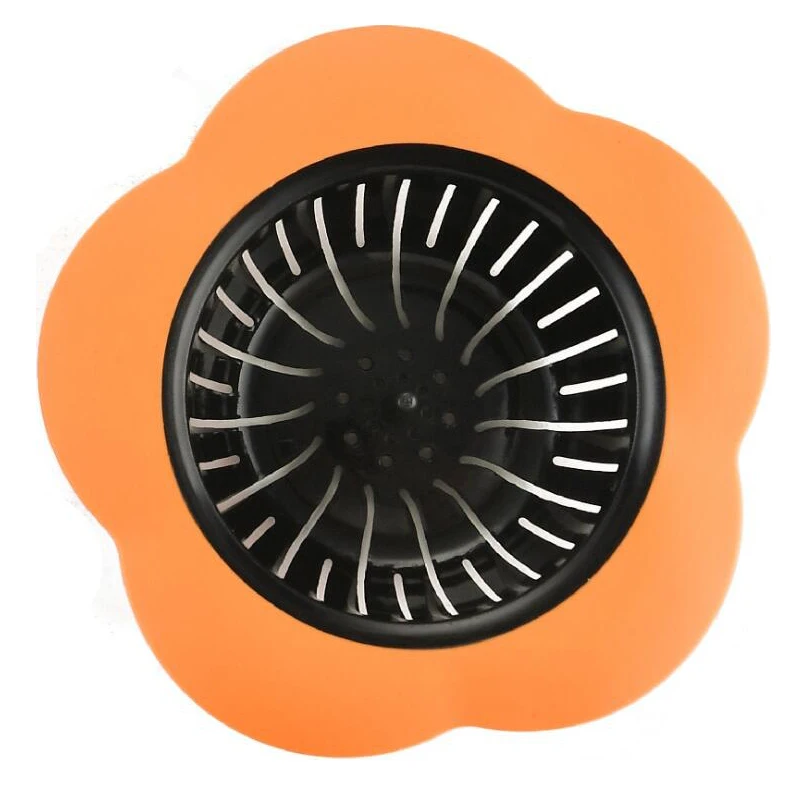 Ситечко для раковины душевой канализации Outfall антиблокирующая Крышка для дренажа пробка для волос Catcher кухня ванная комната фильтр аксессуары - Цвет: Orange