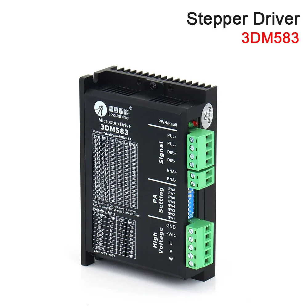 

Original Leadshine 3DM583 3Phase Stepper Motor Driver 20-50VDC 2.1-8.3A Match with 57 86 Series Motor 3DM583 Replace 3ND583