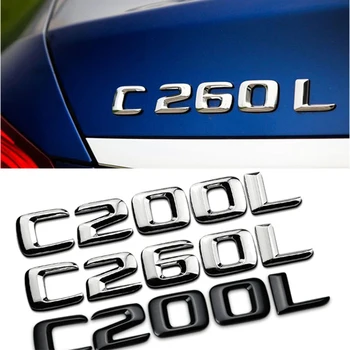 

For Mercedes Benz AMG C300 C300L C200 C200L C260 C260L C63 Numbers Logo Metal Emblem Auto Rear Tail Decoration Sticker