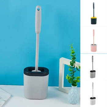 

1 Set Long Handle Gap Soft Toilet Brush Wall-mounted Silicone Toilet Brush Soft Toilet Brush Silicone Toilet Crevice Brush