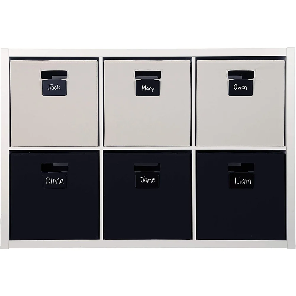 6 Pcs Basket Bin Labels Clip On Label Holders For Storage ...
