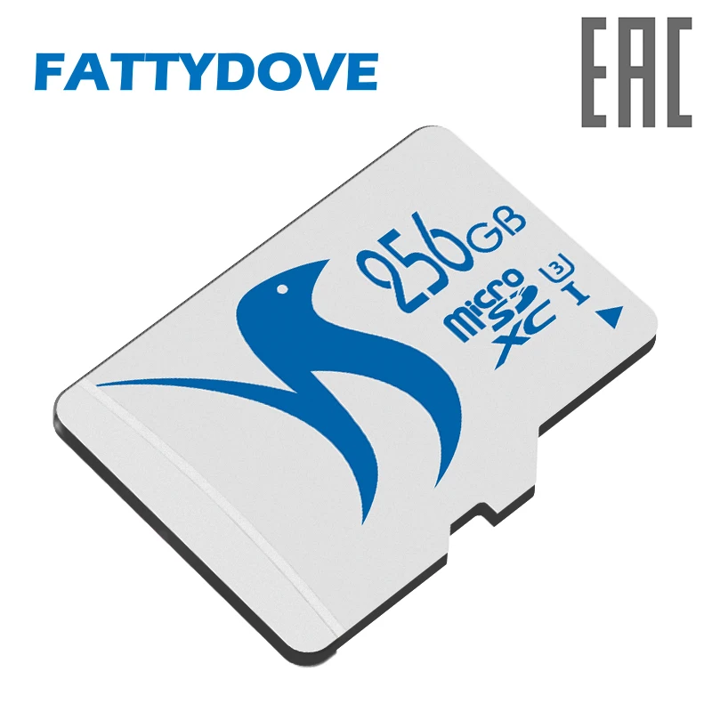 FATTYDOVE 256GB Micro SD Card UHS 3 SDXC Memory Class 10 для ПК / телефона видеорегистраторов