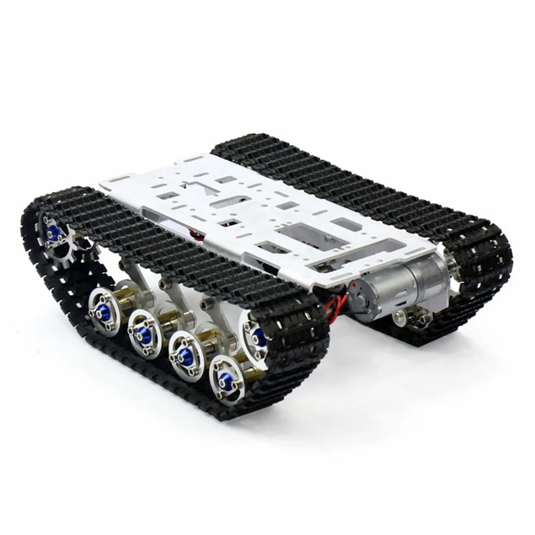 DIY Assembly Smart Shock Absorption Crawler Tank Chassis Stem Kit for Arduino Remote Control Robot Platform - Silver Kit