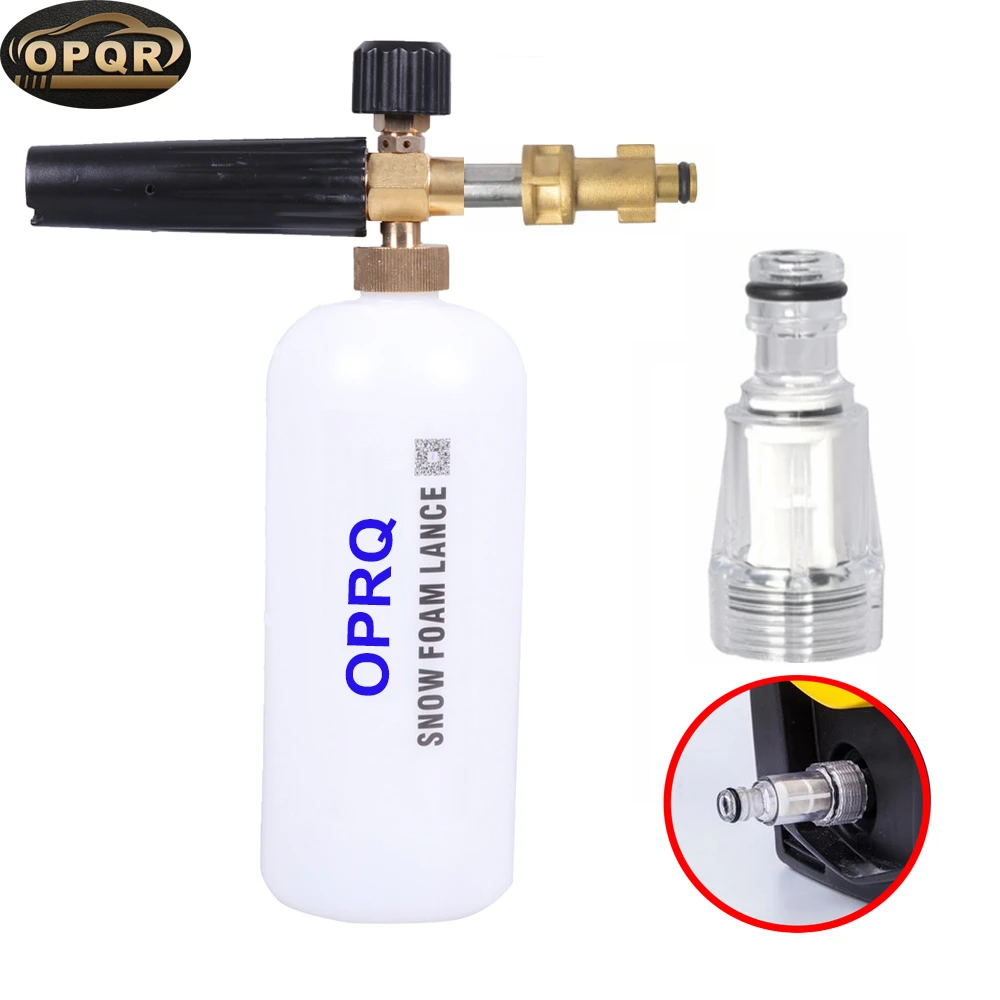 

OPRQ 1L High Pressure Snow Foam Lance Car Washer Gun Sprayer Nozzle Generator Water Filter Washing Machine For Bosch Washer