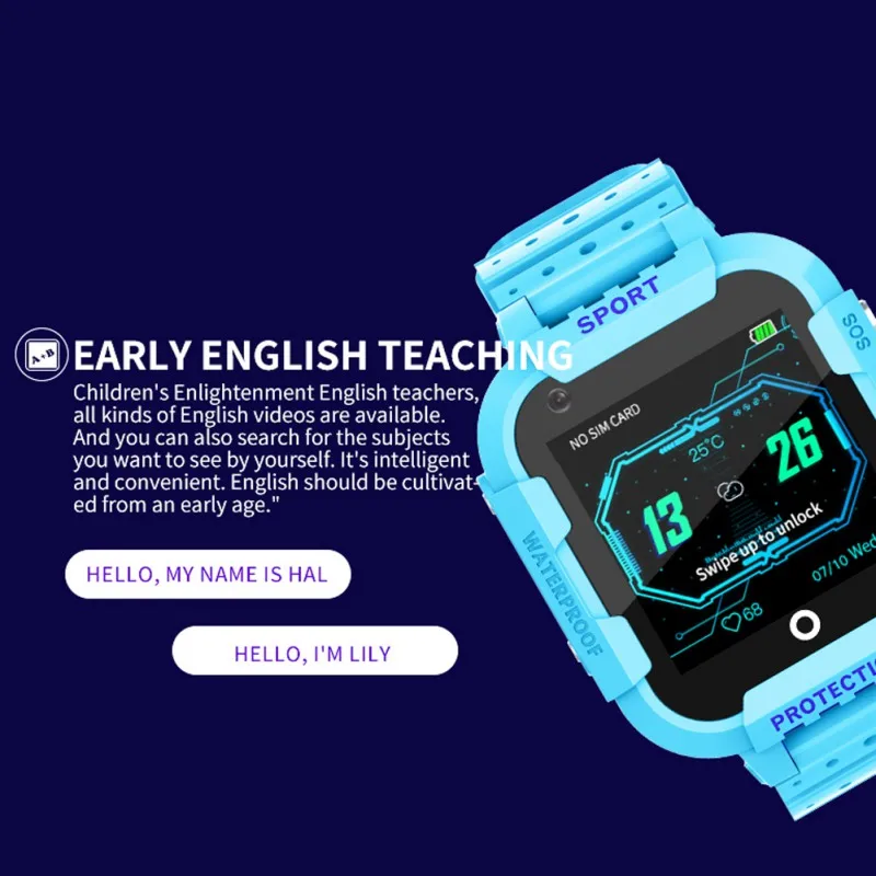 DF39Z 4G Детские Смарт-часы gps Wifi трекер Smartwatch сенсорный экран sos sim телефонный звонок Водонепроницаемая детская камера часы