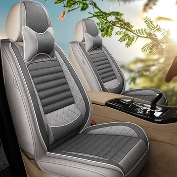 

Full Coverage flax fiber car seat cover auto seats covers for VW passat cc teramont touareg suv phaeton tiguan