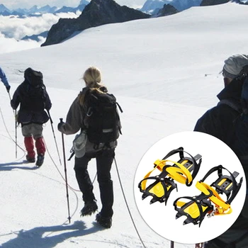 

Ice Snow Crampons Hiking Climbing Gripper Anti-slip Shoe Covers Spike Cleats Durable Snow Walking Crampons