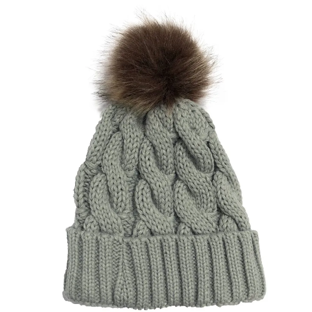 Зимние шапки для женщин, модная ветрозащитная Мягкая вязаная шапка с помпоном, украшение, повседневные уличные шапочки, шапки, зимняя шапка, сохраняющая тепло