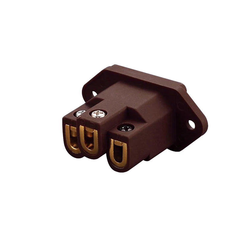Viborg Brown Audio Grade VI06CG Pure Copper Gold Plated IEC Inlet Plug AC 250V 15A Power Socket | Электроника