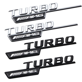

2pcs car body sticker turbo badge car Labeling For Mercedes benz A B R G Class GLK GLA C200 E200 C200L S400 S500 S600 styling