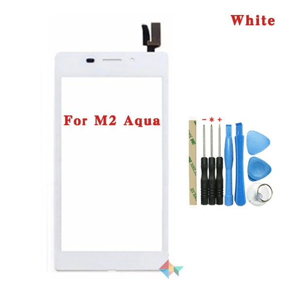 M2Aqua WhiteWithTool 4," для sony Xperia M2 S50H D2302 D2303 D2305 D2306 и M2 Aqua D2403 сенсорный экран дигитайзер Передняя стеклянная Сенсорная панель объектива - Цвет: M2Aqua WhiteWithTool