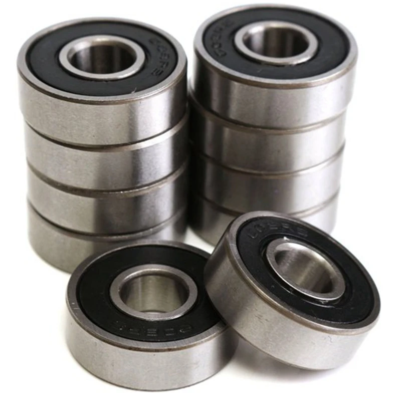 Top-100Pcs 608 скейтборд подшипник, подшипники качения черный, 8X22X7 мм