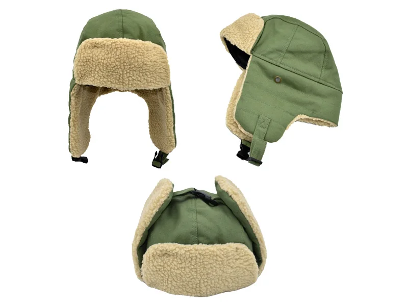 Шапки-бомберы женские зимние уличные утолщенные рукава защита ушей сохранение тепла для верховой езды ветрозащитная шапка-бомбер из хлопка