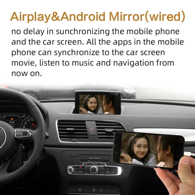 Sinairyu Aftermarket A1 Q3 MMI RMC OEM Wifi беспроводной Apple CarPlay интерфейс модифицированный для Audi с сенсорным экраном камера заднего вида