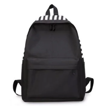 

Canvas Lady Shoulder Bag School Backpack Girl Wild Canvas Backpack Female Leisure Travel Backpack Black