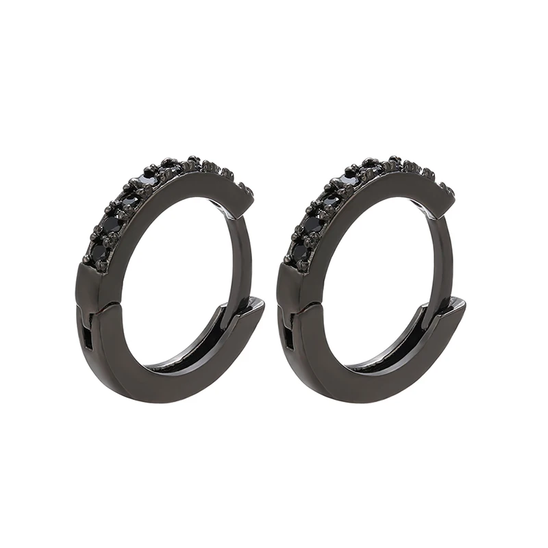 ZHUKOU 13x14mm one pair crystal hoop earrings for women jewelry DIY small earrings hooks jewelry accessories making model:VE82