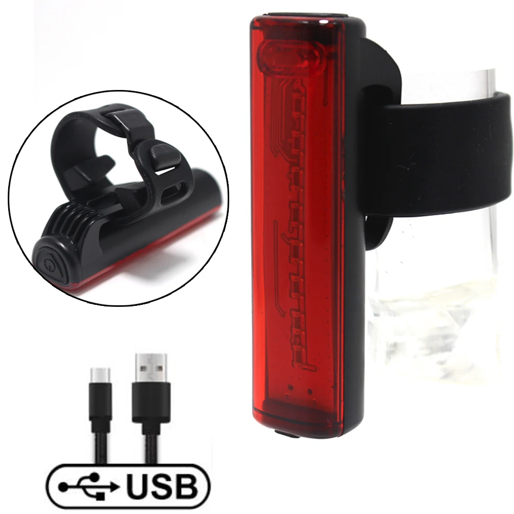 LED Bicycle Rear Light Bike Warning Lamp 5 Modes USB Charge Red Color Safety Headlight Night Tail | Спорт и развлечения