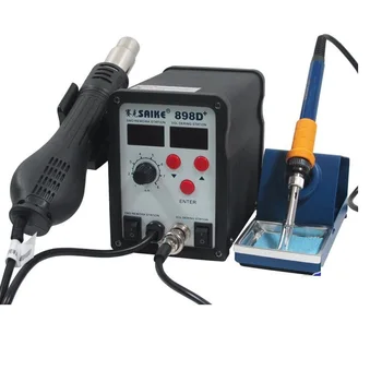 Online 898D+ SMD BGA Rework Solder Station Hot Air Blower Heat Gun Intelligent Detection And Cool Air Welding Soldering Iron Repair Too