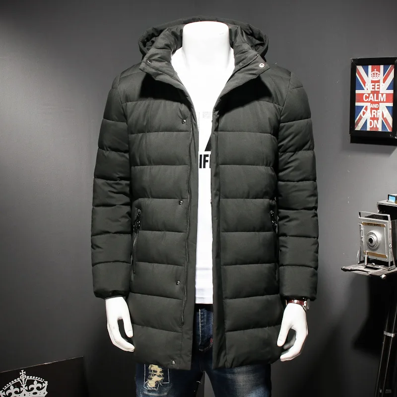 

Winter Plus Fat plus Size Men's Wear Down Cotton-padded Jacket Male Medium Length Money Loose Fat Man Cotton-padded Jacket