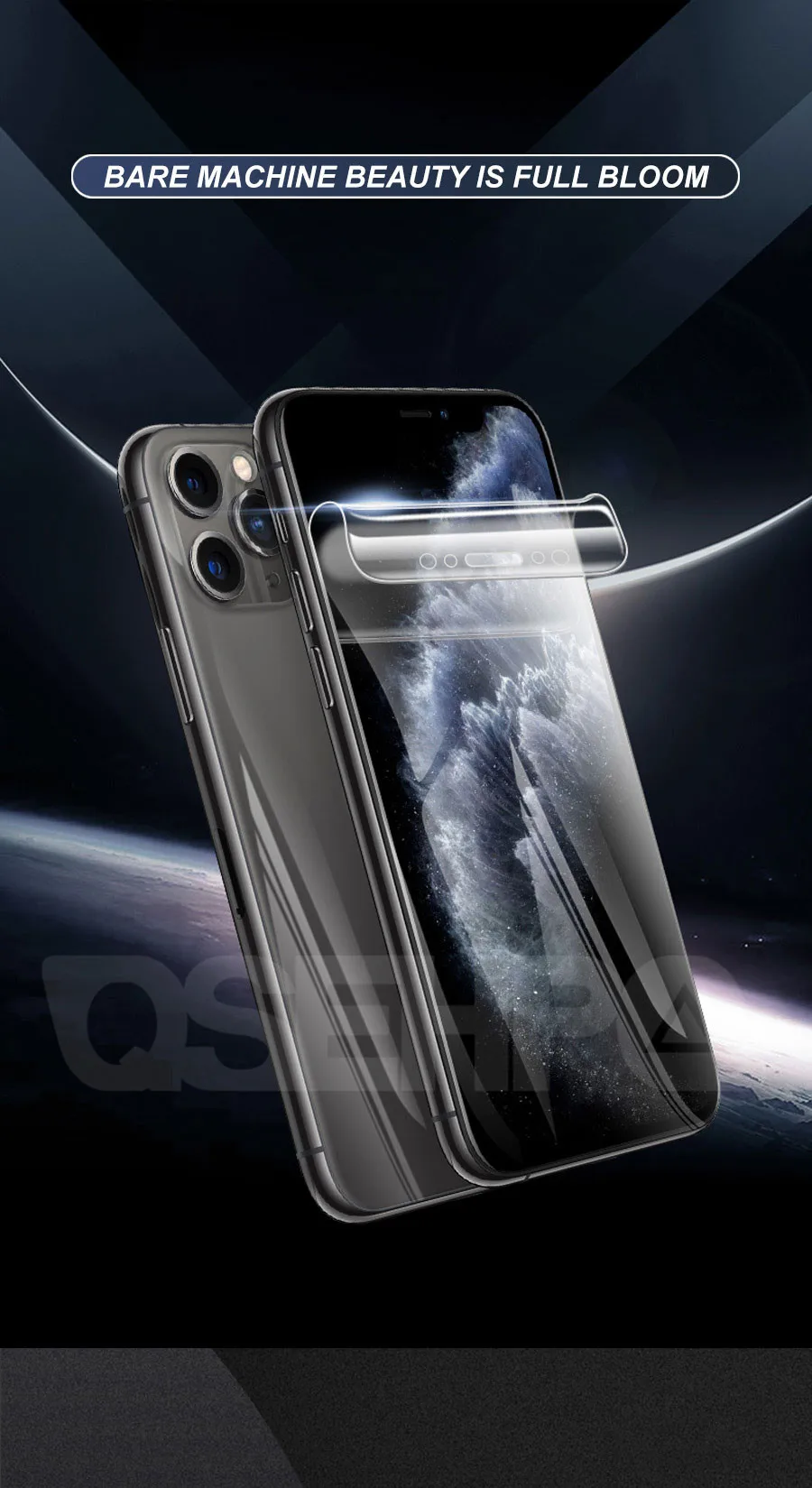 Soft Hydrogel Film on For iPhone 11 Pro X XR XS Max Screen Protector film For iPhone X 6 6s 7 8 Plus Full Cover( Not Glass