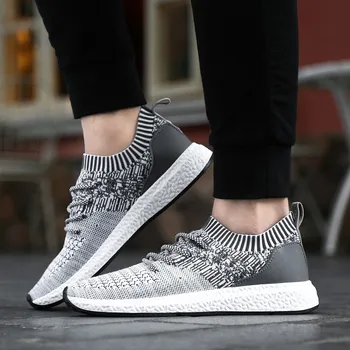 

Mens Shoes Casual Men Shoes Winter Sneakers Flyknit Breathable Trainers Mans Footwear Shoes Plus Size 45 46 Male Chaussures Hot
