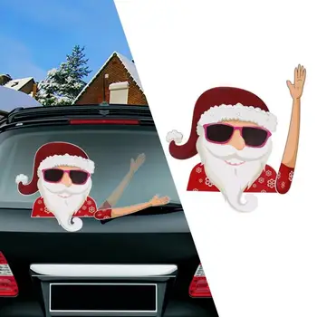 

Creative Christmas Day Rear Window Wiper Sticker Santa Claus Car Rear Windshield Wiper Sticker Waving Car Decoration
