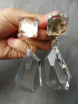 

Timeless Wonder Stunning Ice Crystal Clear Resin Drop Statement Earrings Gown Party Gift Brincos Gothic Runway Top Big 6243