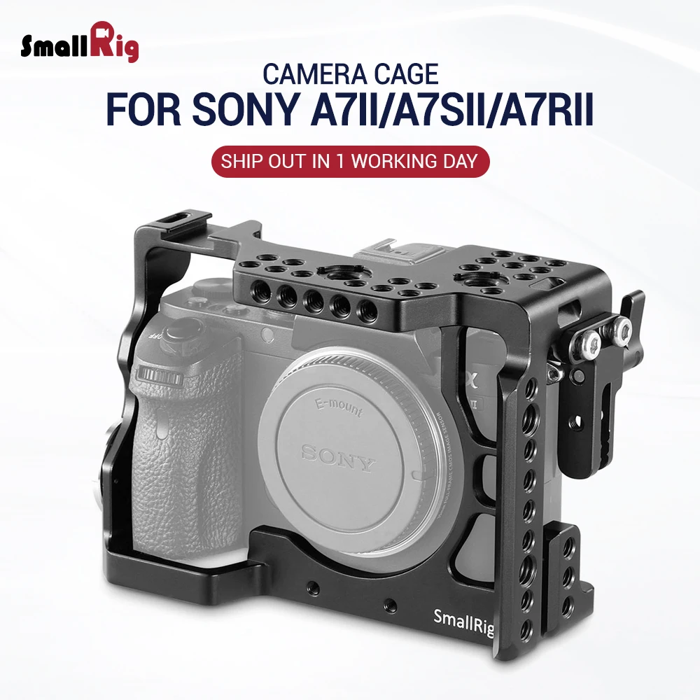  SmallRig A7m2 Camera Cage Rig for Sony a7II / a7RII / a7SII With ARRI rosette Mount and Cold Shoe M