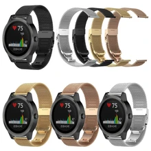 Металлический Миланский ремешок для Garmin Venu vivoactive 3 Vivomove огнеупорные часы браслет из нержавеющей стали ремешок для часов Quick Release 20 мм