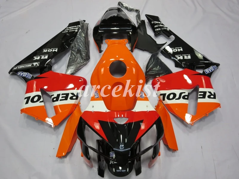Литьевая Форма ABS мотоцикл Полный обтекатели комплект Подходит для HONDA CBR600RR F5 2005 2006 05 06 Кузов Набор Repsol хороший