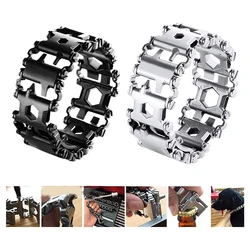 Bracelets multi outils en acier inoxydable, outil multifonctionnel portable, tournevis, outil de survie en milieu sauvage, 29 en 1 