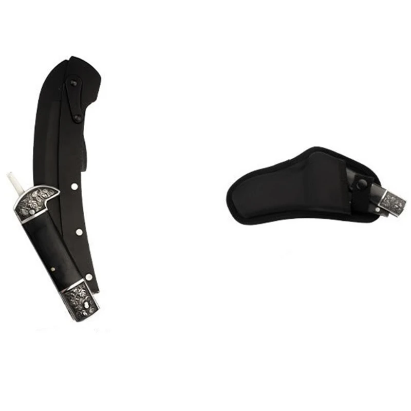 Classical National Style Design Folded Weeding Sickle with Nylon Bag Sharp Steel Blade For Outdoor/ Adventure/ Gardening