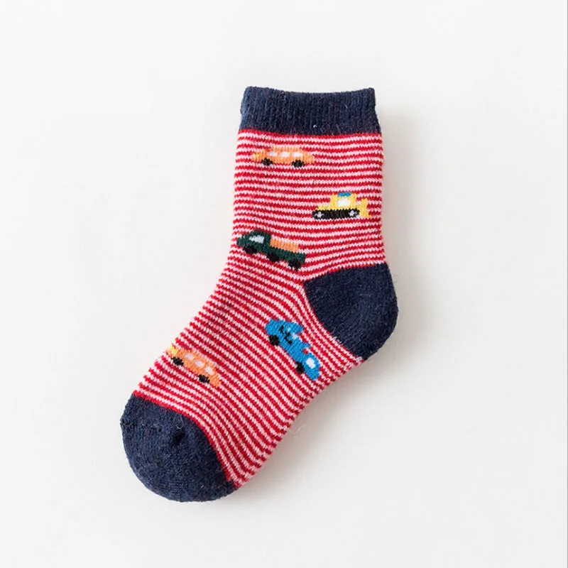 Зимние плотные детские носки, зимние мягкие теплые носки, теплые носки-тапочки для детей, От 1 до 12 лет носки для мальчиков и девочек - Цвет: 2