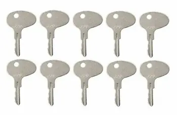 

(10) Keys For Mitsubishi Forklift Dozer Tractor International CAT Kubota 12343 Free Shipping