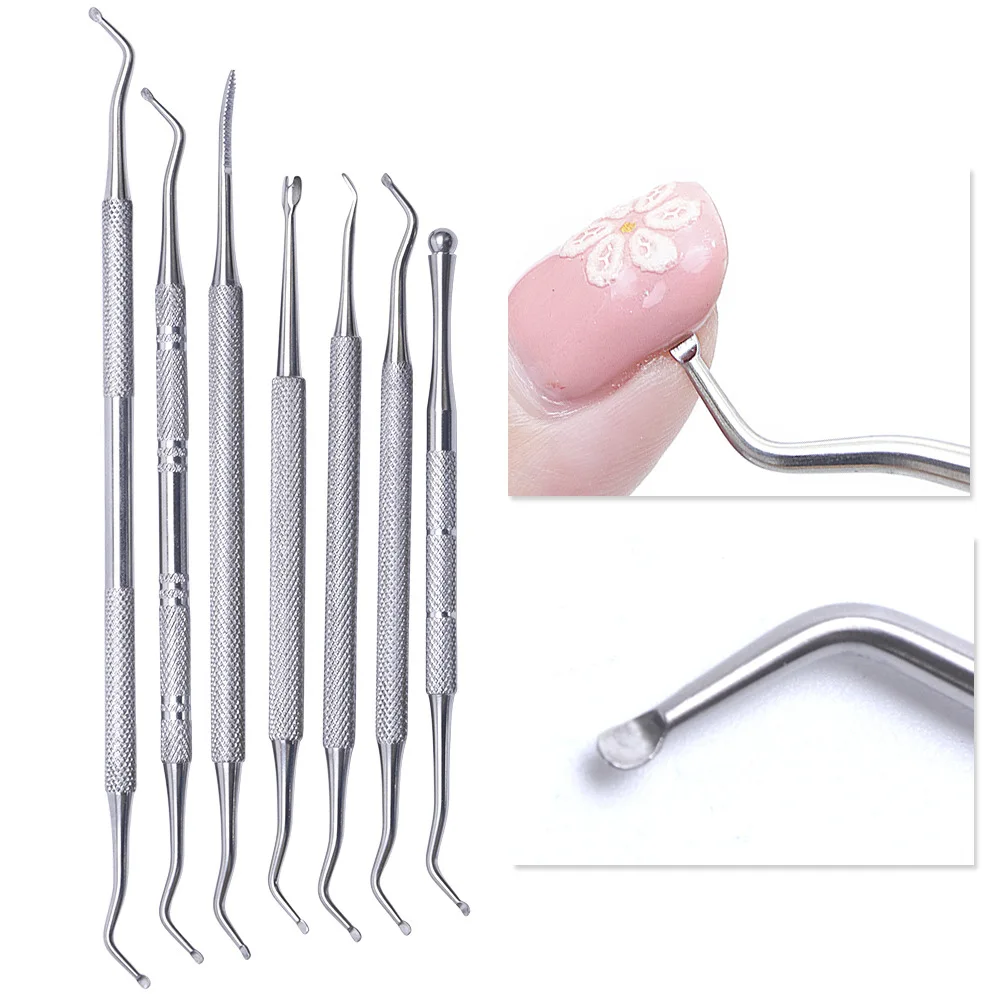 

Dual End Nail Toenails Lifter Stainless Steel Bunion Corrector Foot Cleaning Care Ingrown Hook Pedicure Tool