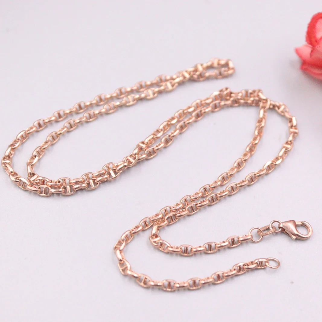 Real 18k Rose Gold Chain For Women 